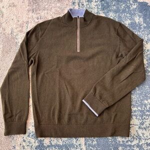 Greyson Brown Half-Zip Sweater